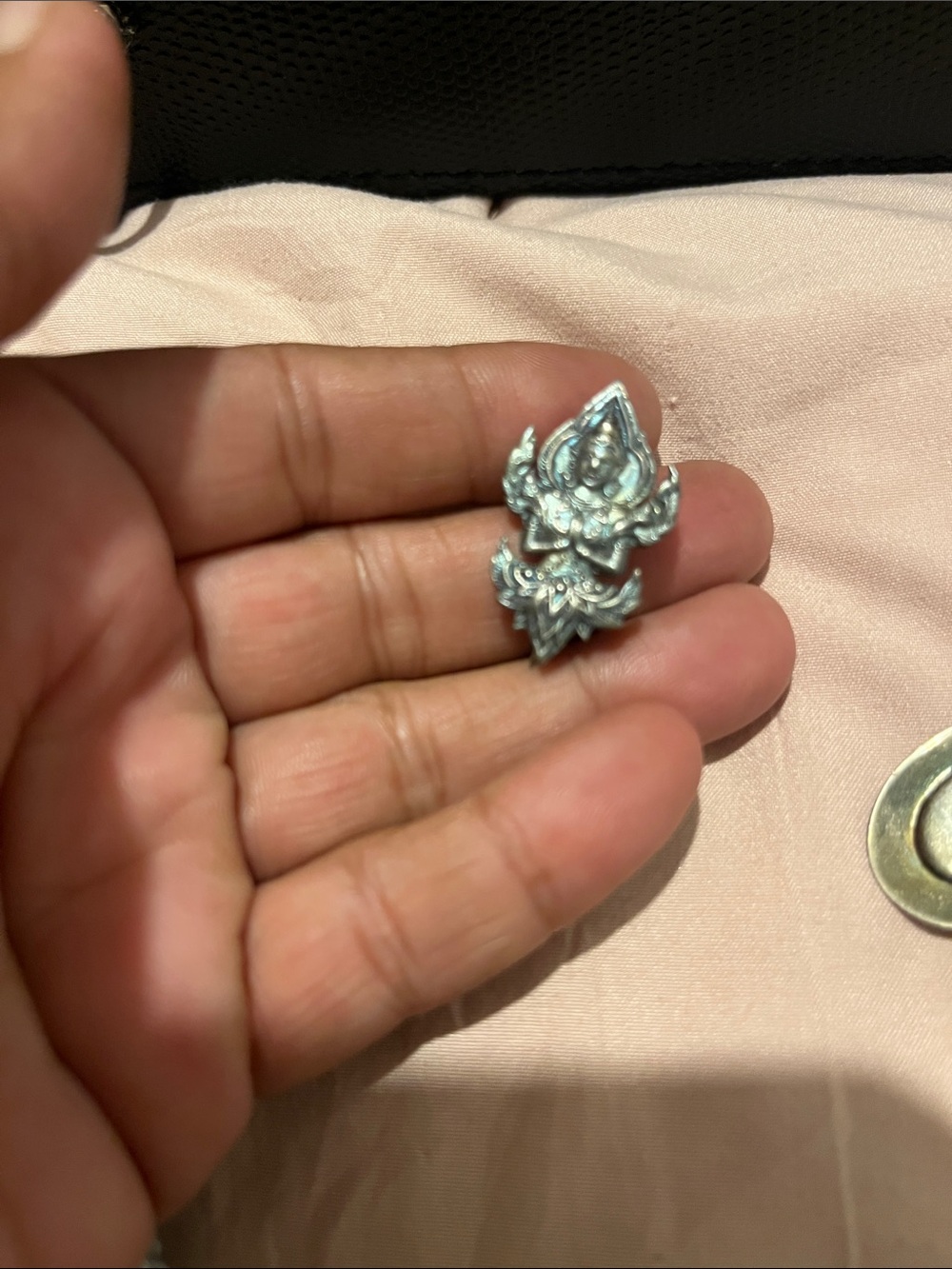 Sterling Silver temple goddess Buddha brooch